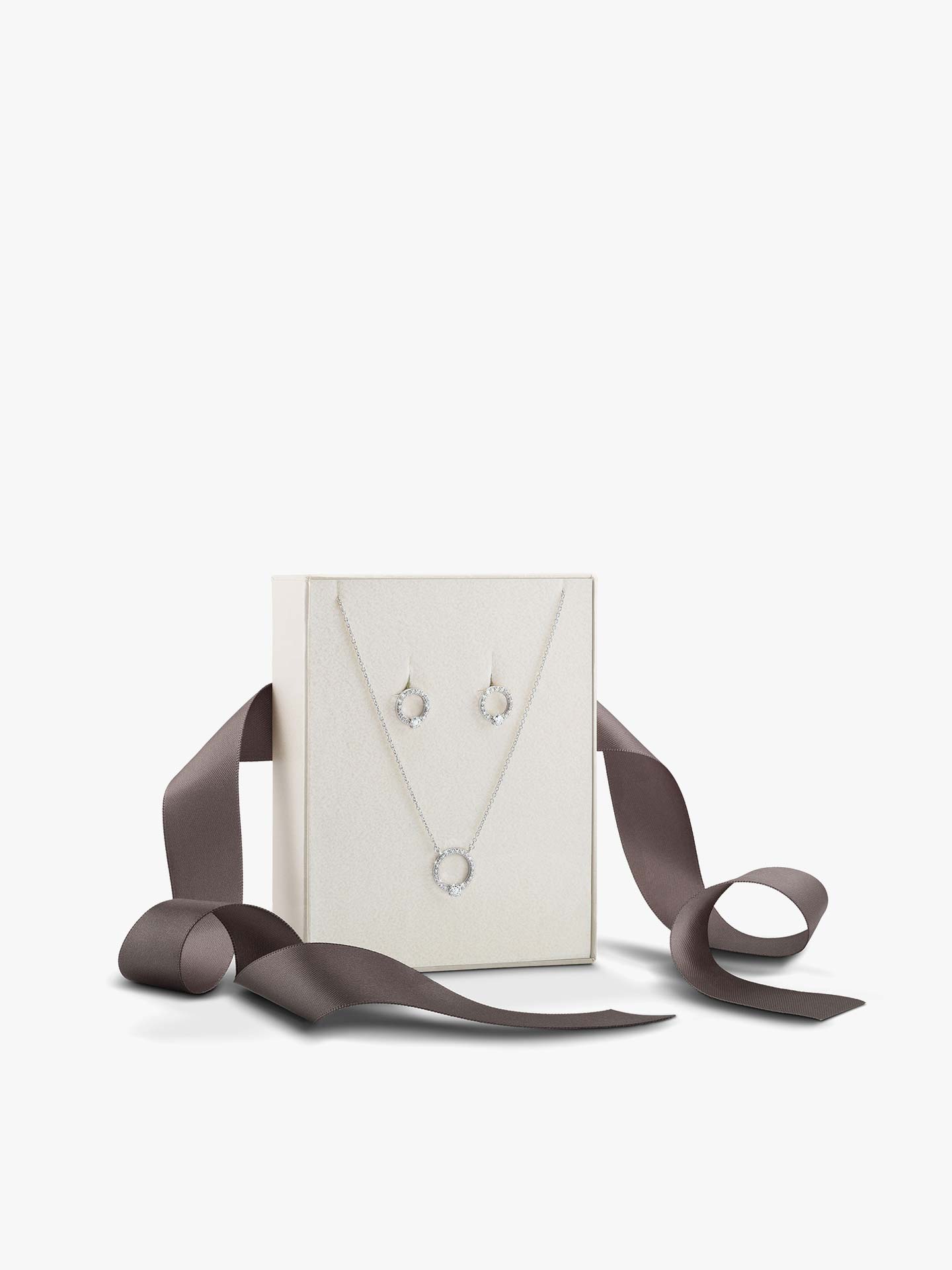 Conjunto Classy Circle Silver