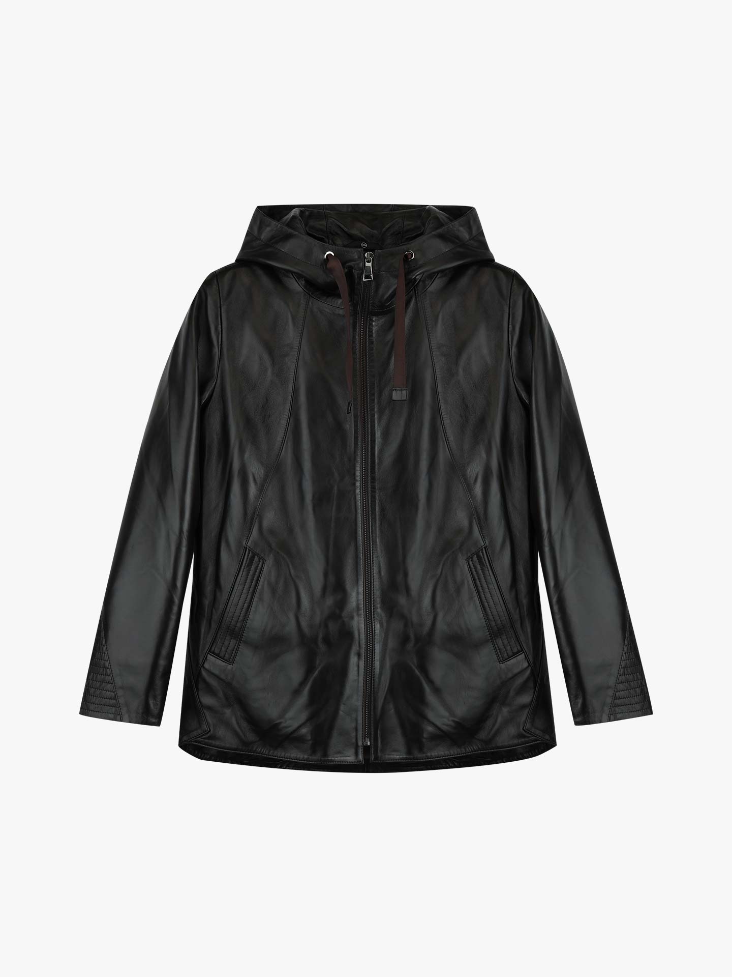 Casaco de Pele com Capuz