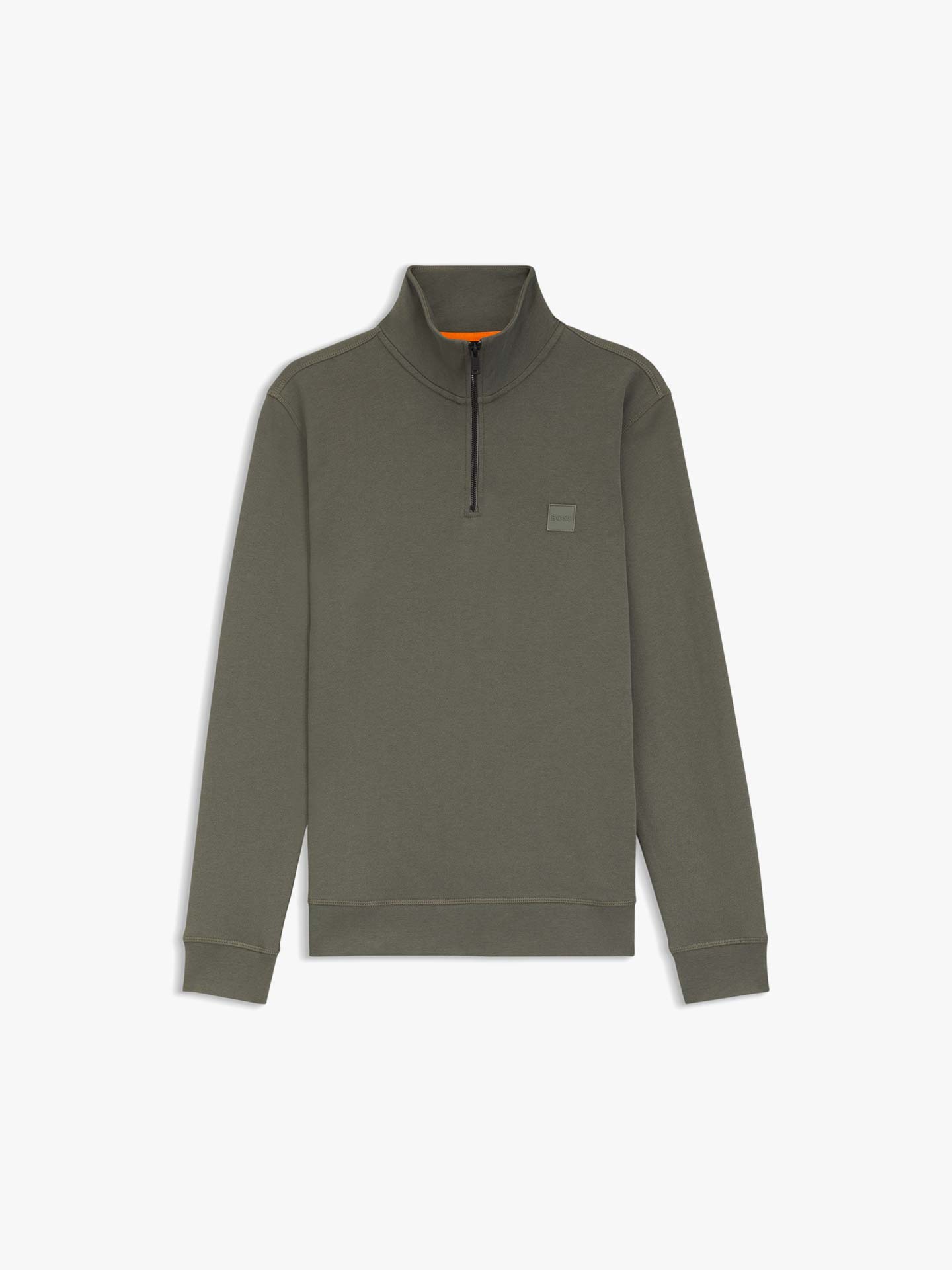 Sweatshirt com Gola de Meio-fecho