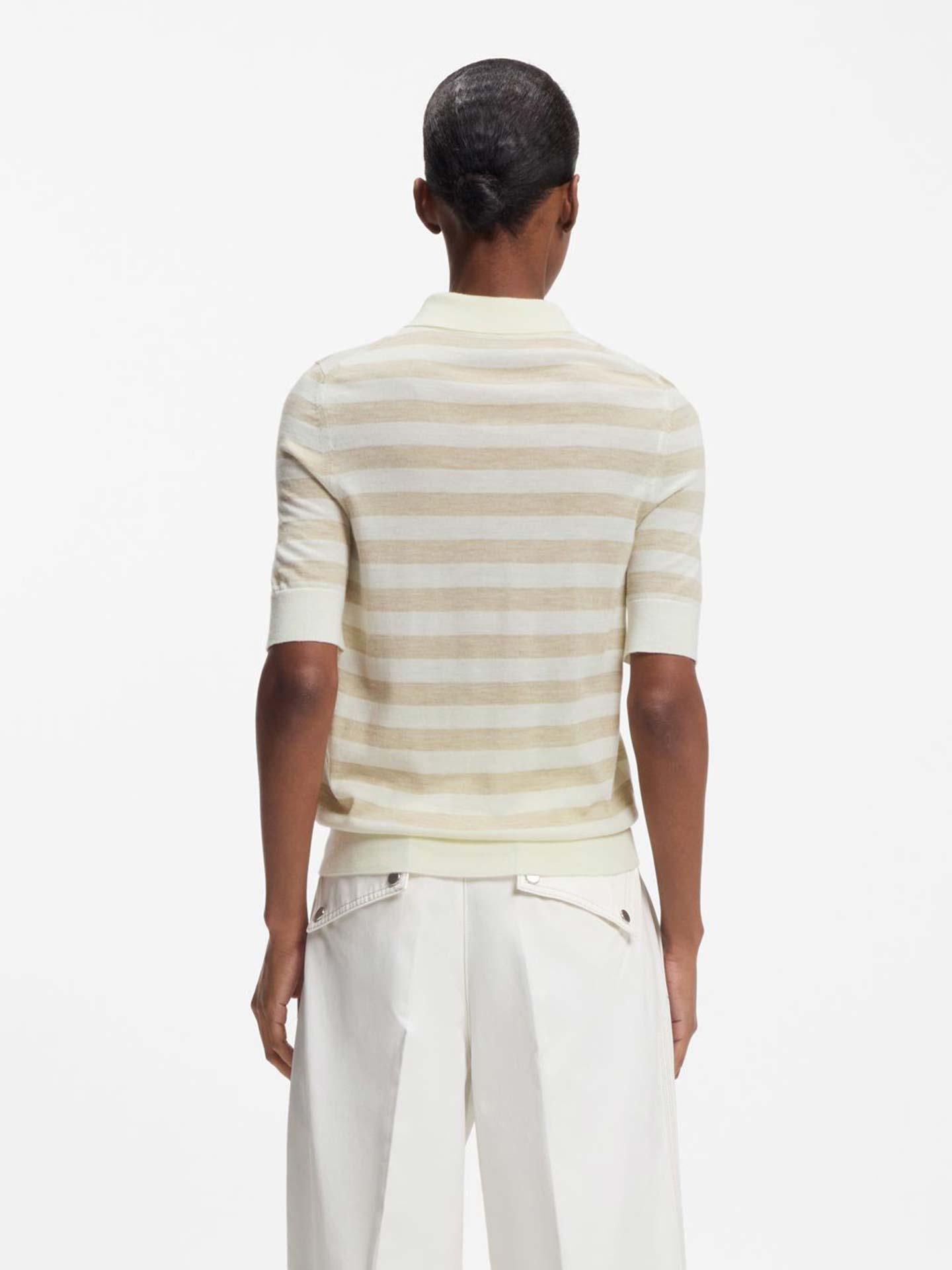 Polo de Manga Curta em Lã