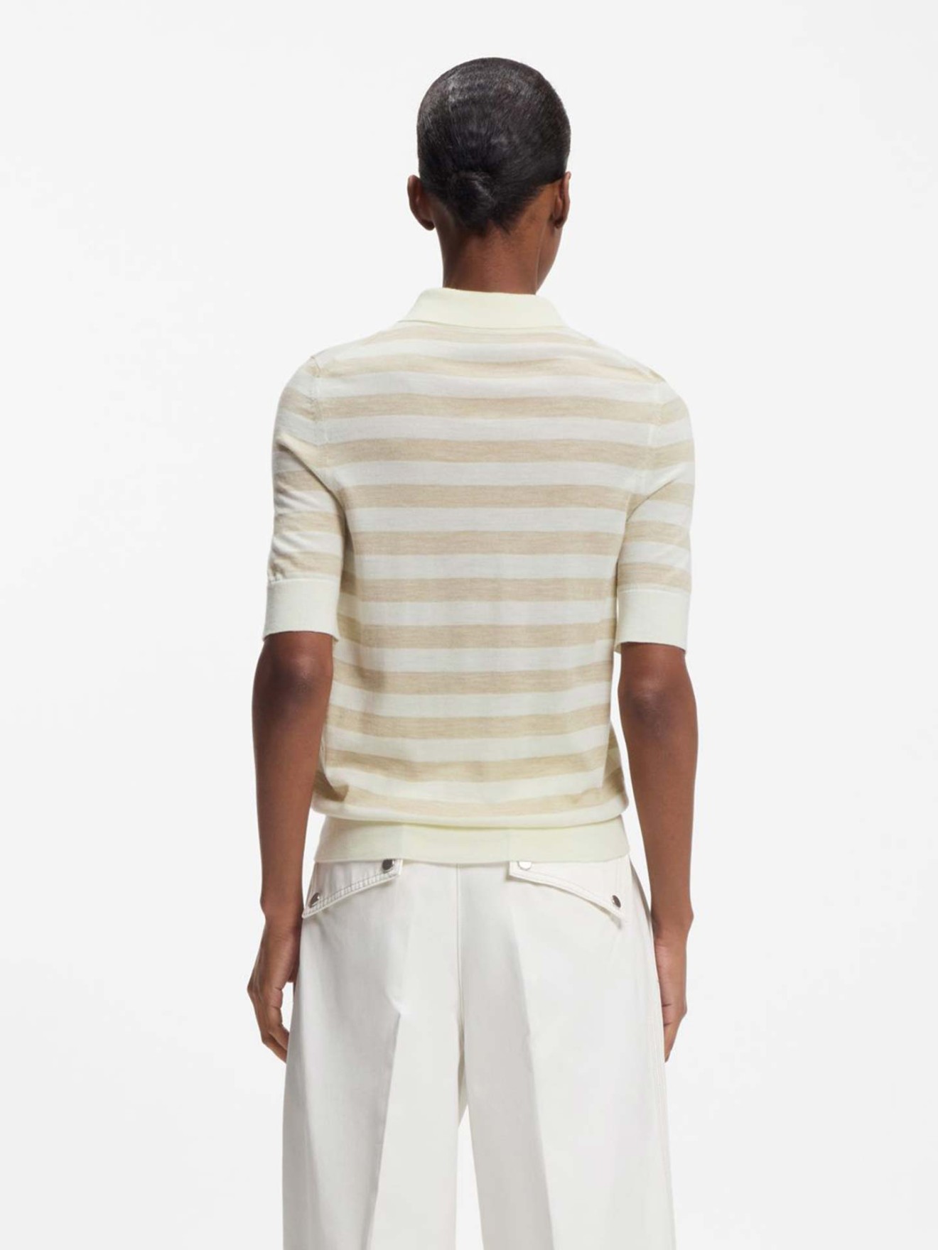 Polo de Manga Curta em Lã