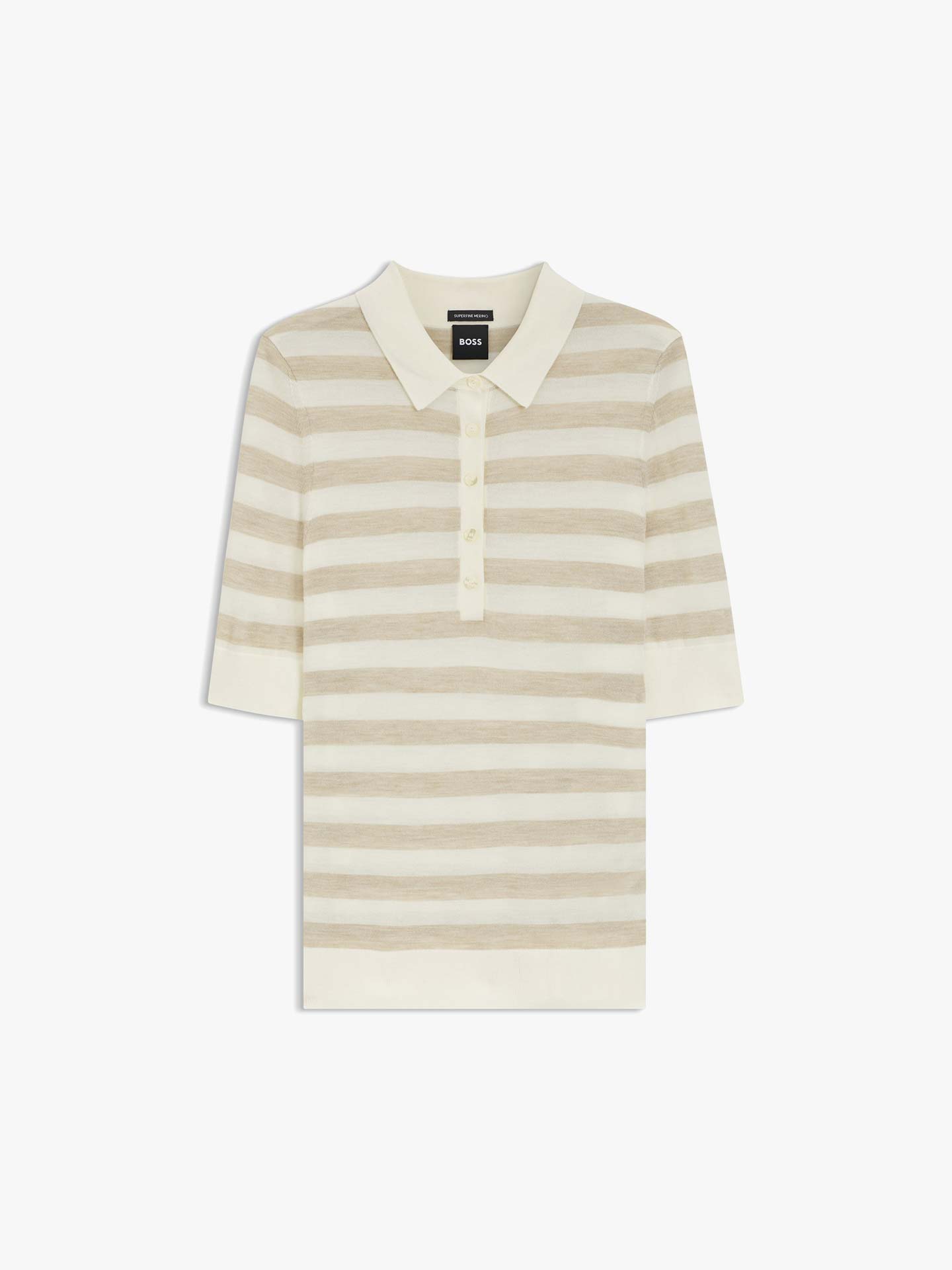 Polo de Manga Curta em Lã