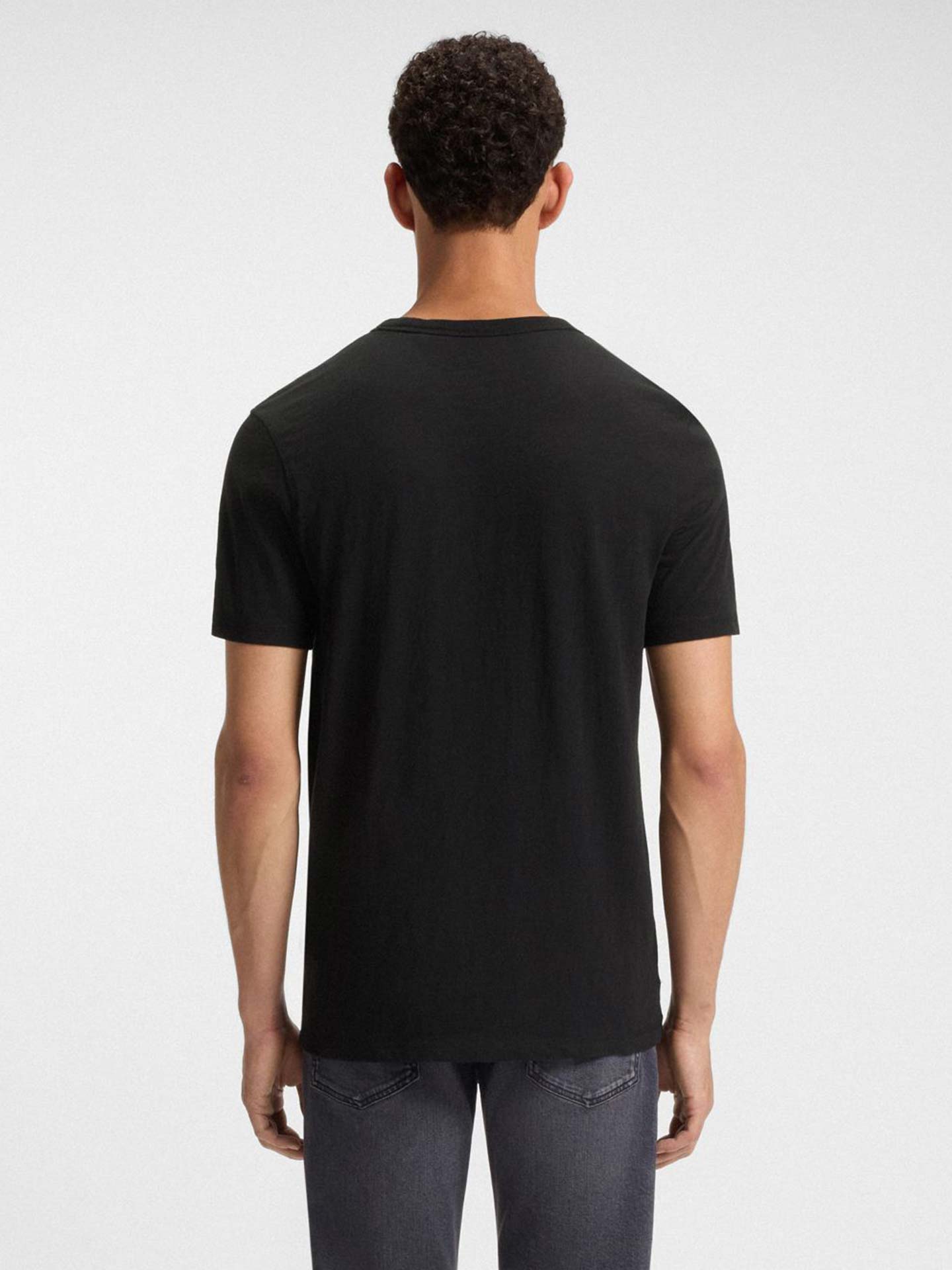 T-shirt de Algodão Slub com Logótipo