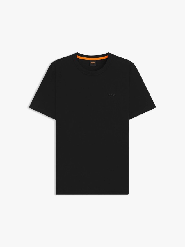 T-shirt de Algodão Slub com Logótipo