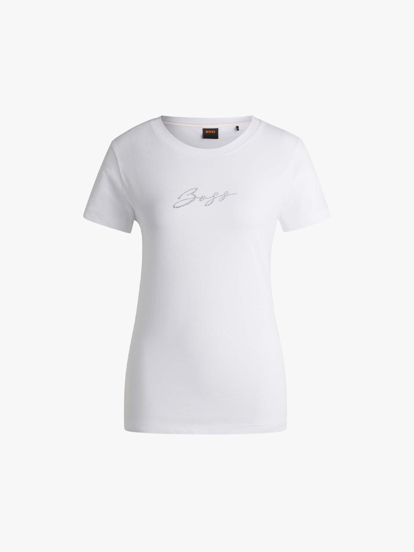 T-shirt com Log�tipo em Strass
