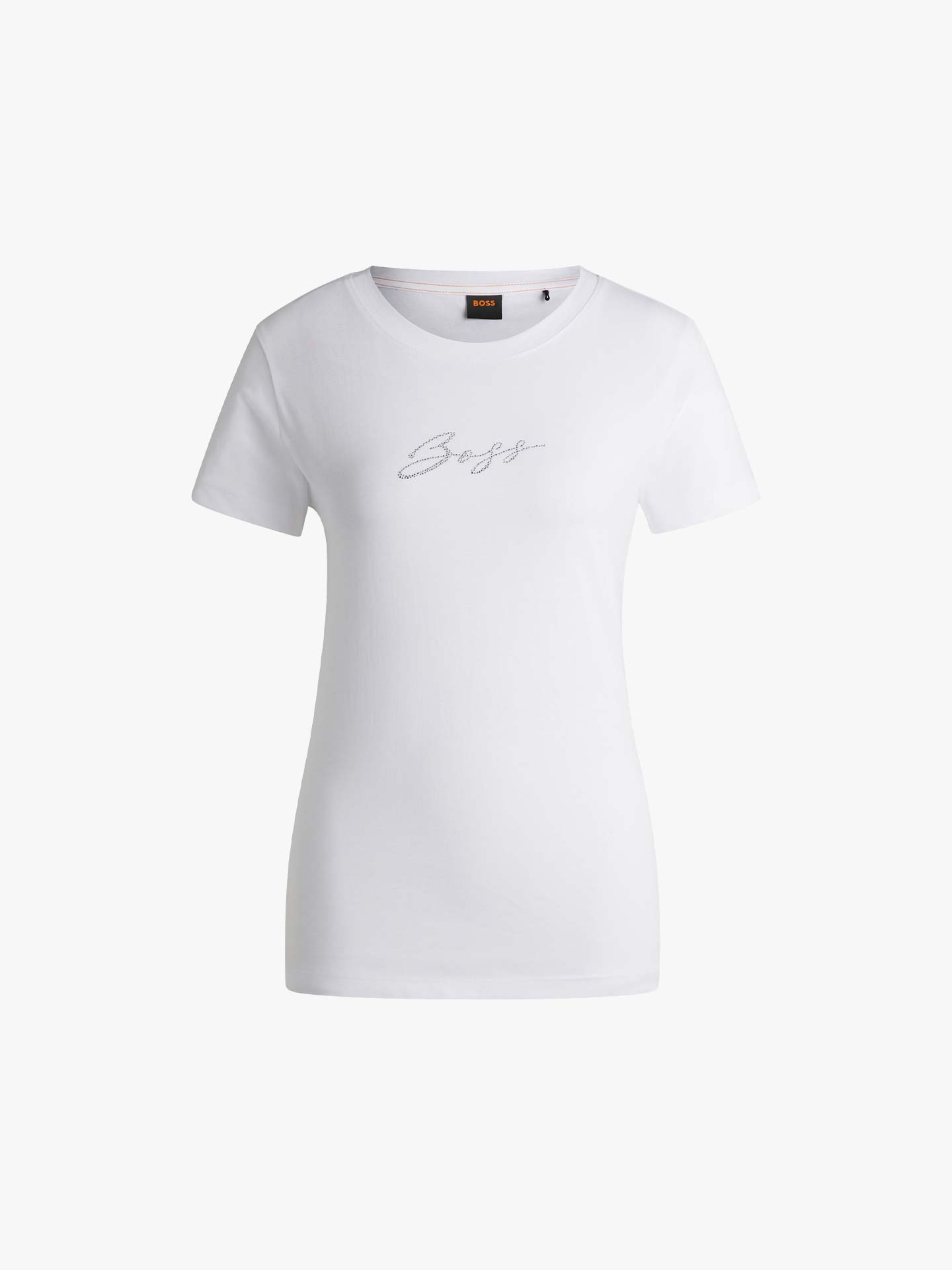 T-shirt com Logótipo em Strass