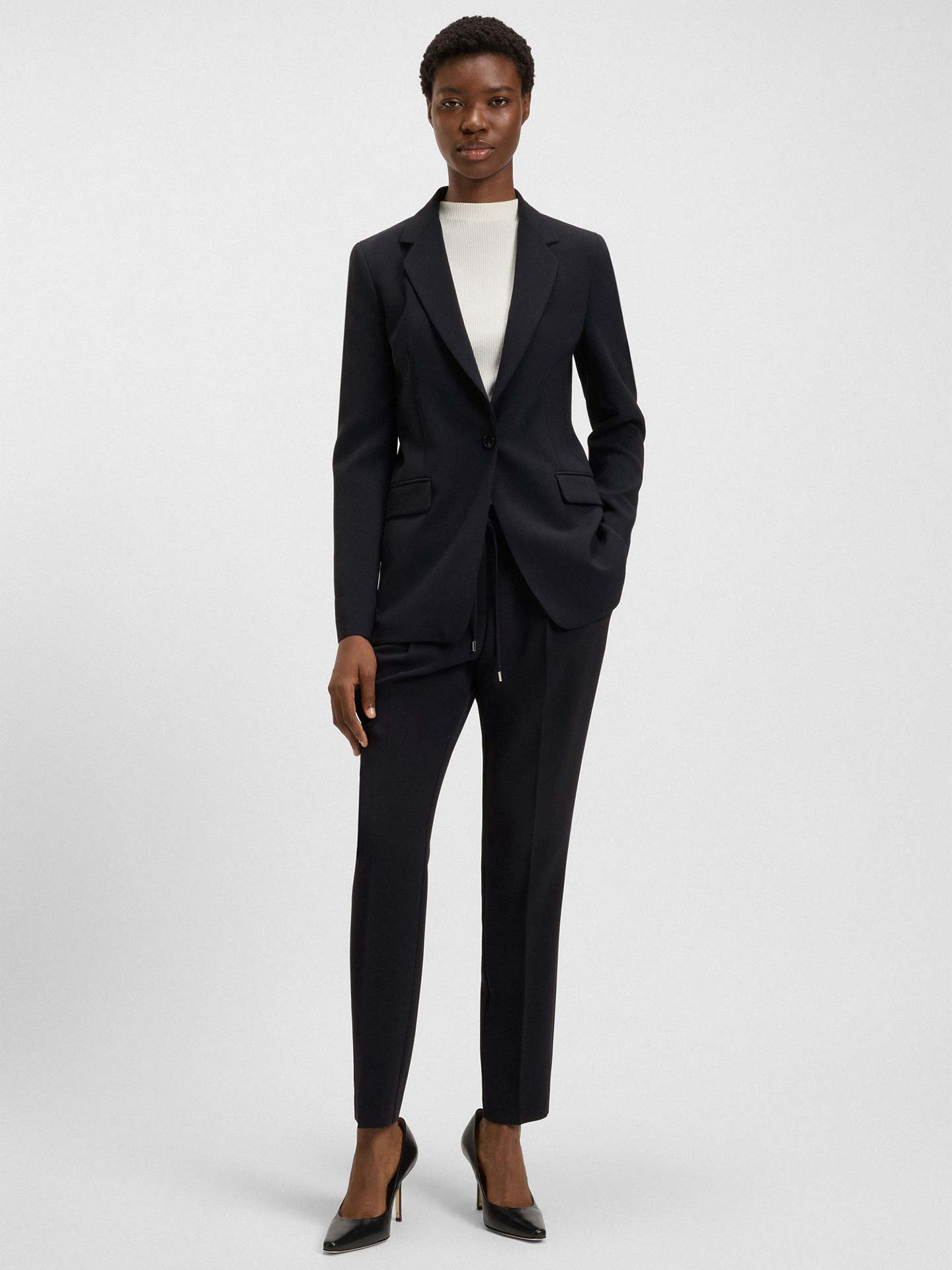 Calças Cropped com Cintura Elástica