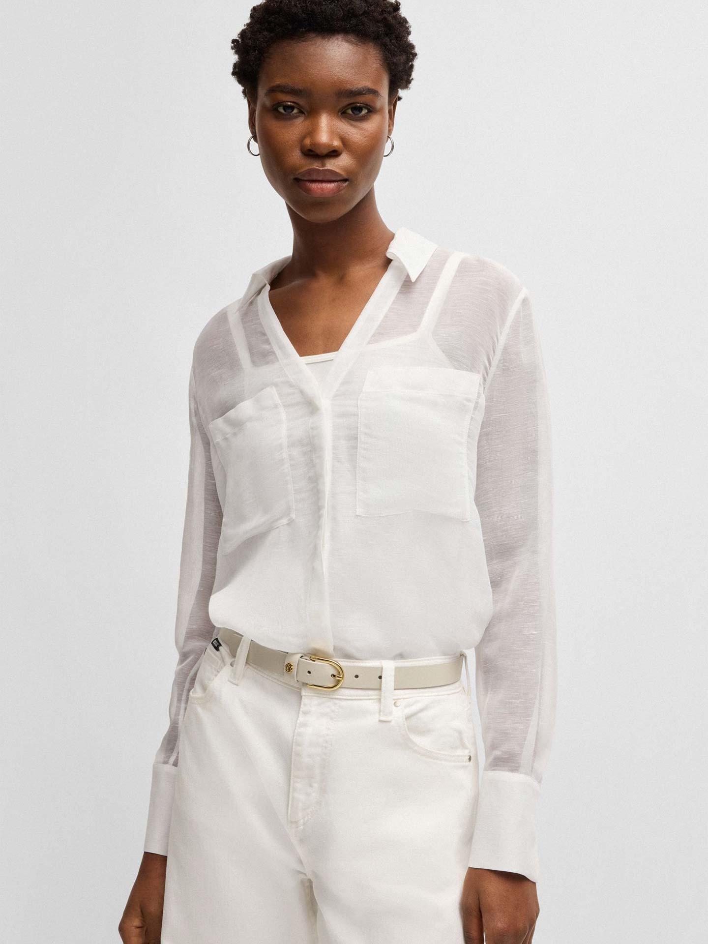 Cinto em Pele com Fivela Metálica