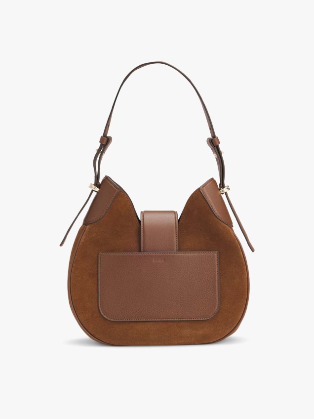 Mala de Ombro em Camurça e Pele