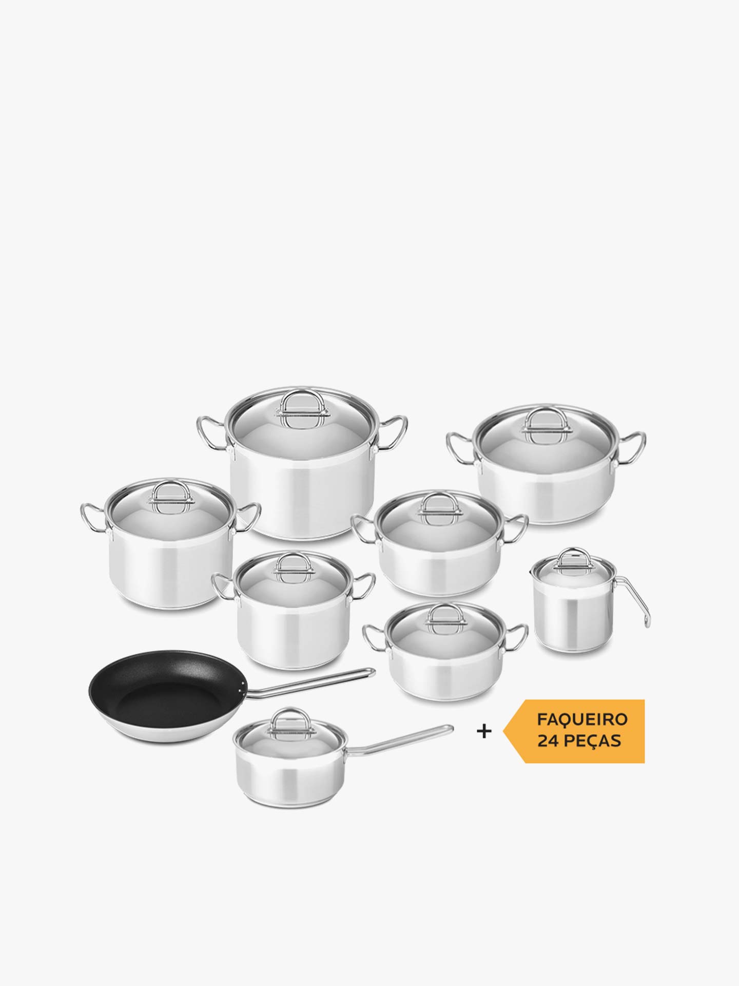 Set de Cozinha Nautilus 17 Peças + Faqueiro 24 Peças
