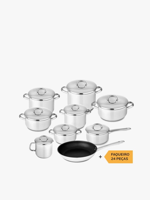 Set de Cozinha Europa 9 Peas + Faqueiro de 24 Peas