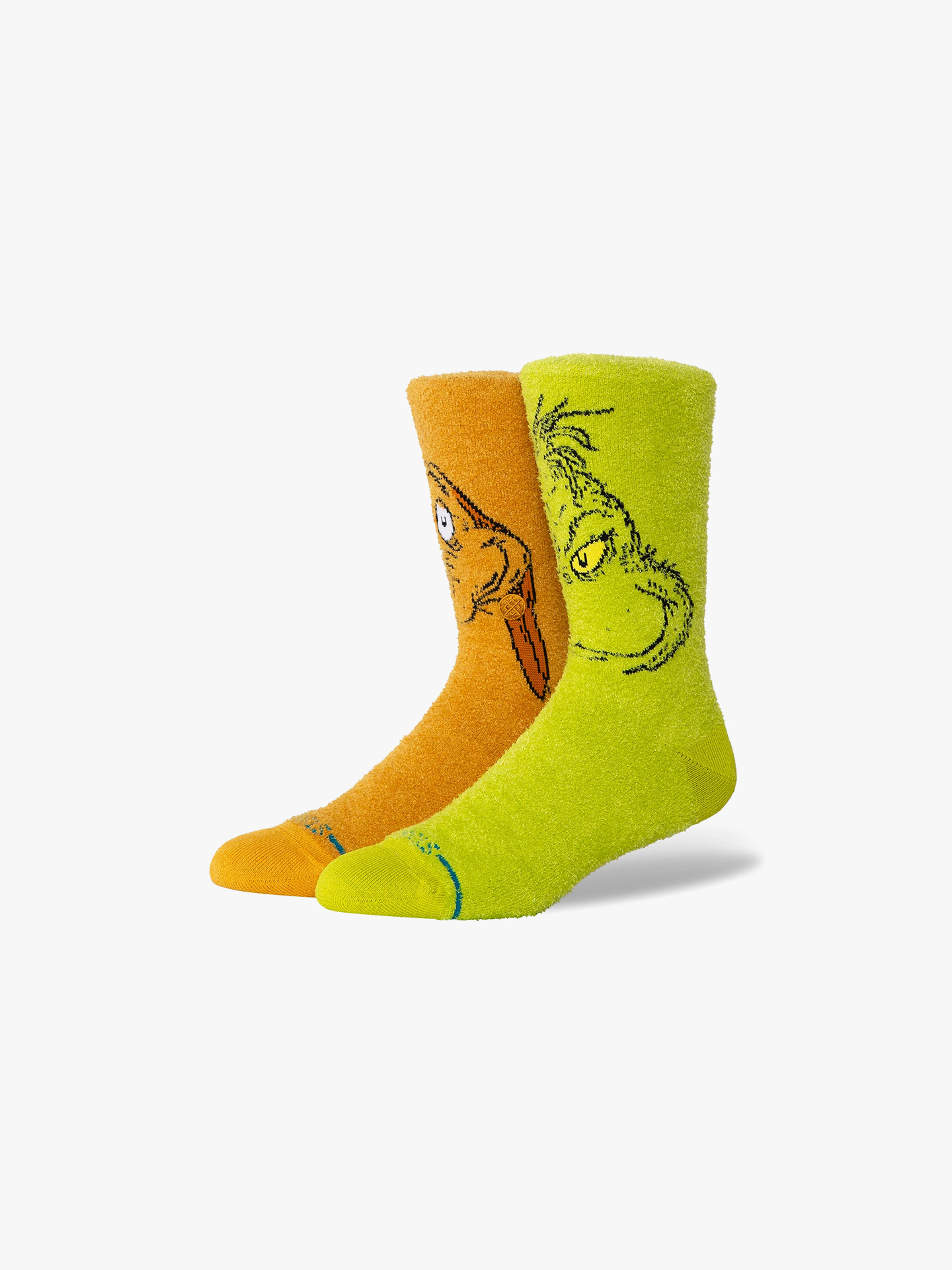 Meias Felpudas de Cano M�dio Grinch and Max