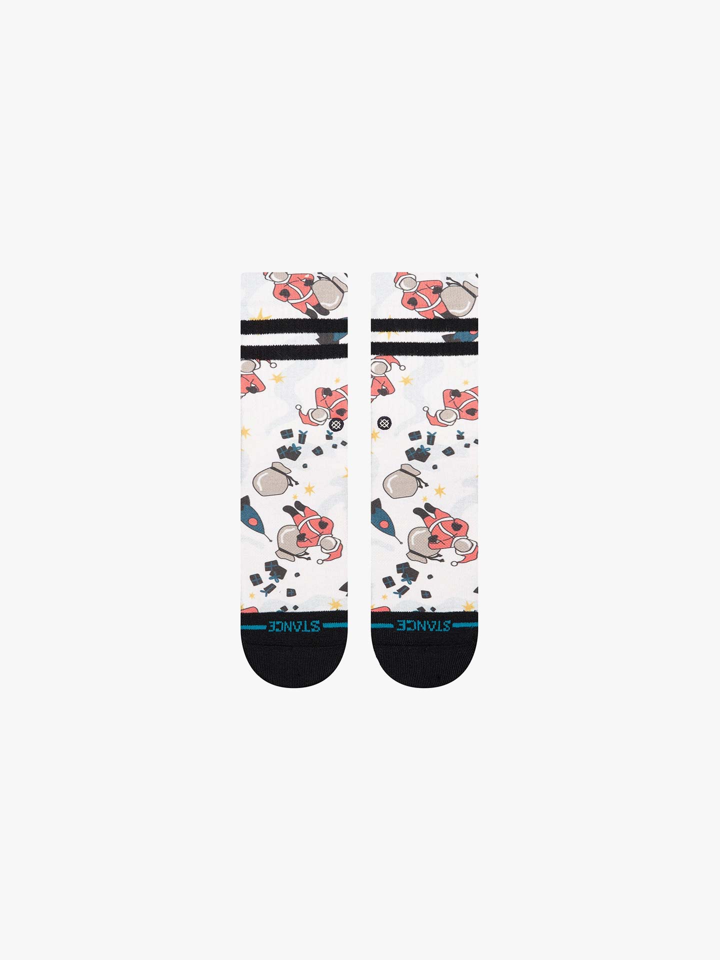 Meias de Cano Médio Space Claus