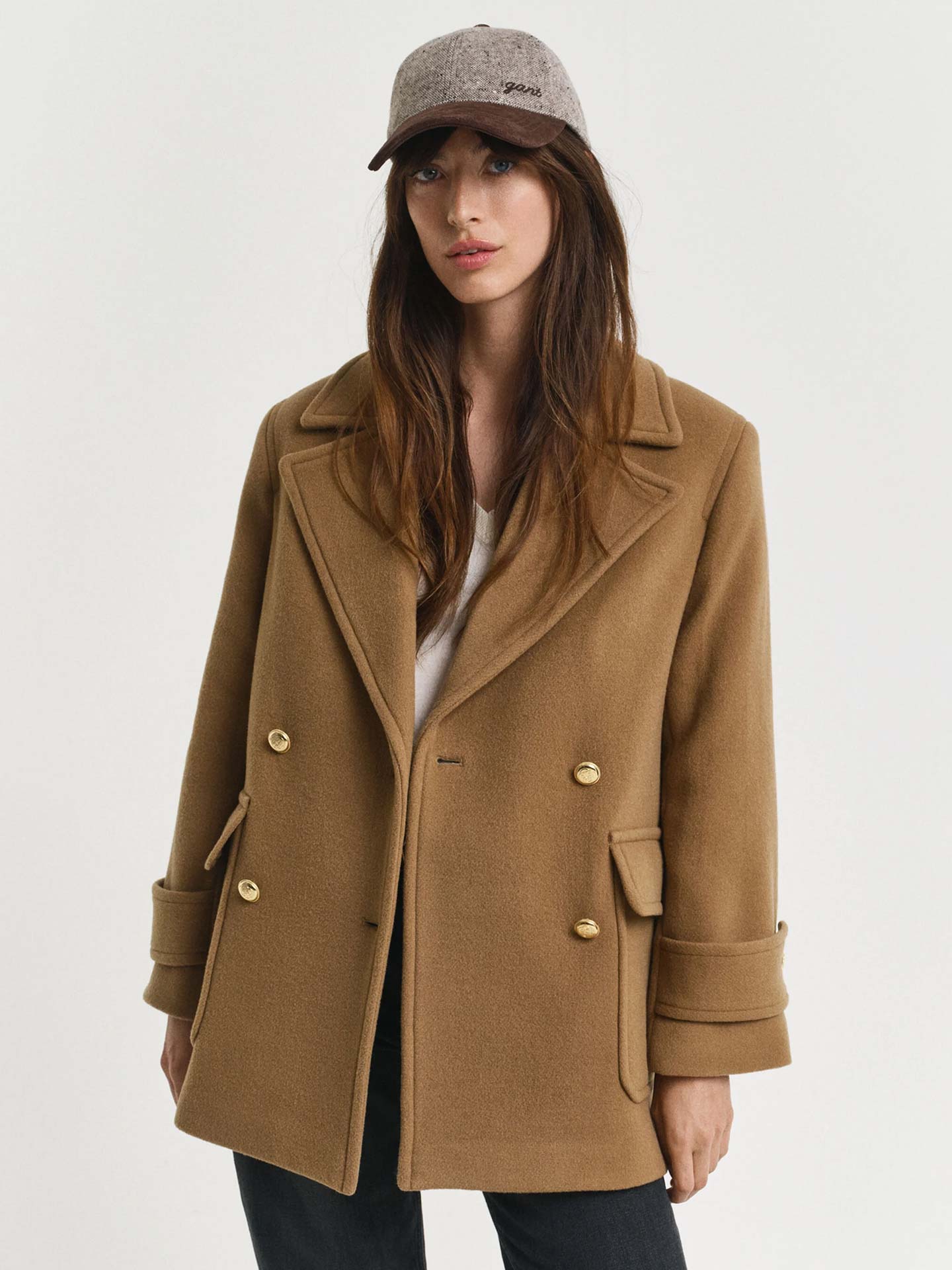 Casaco de Abotoadura Dupla em Lã