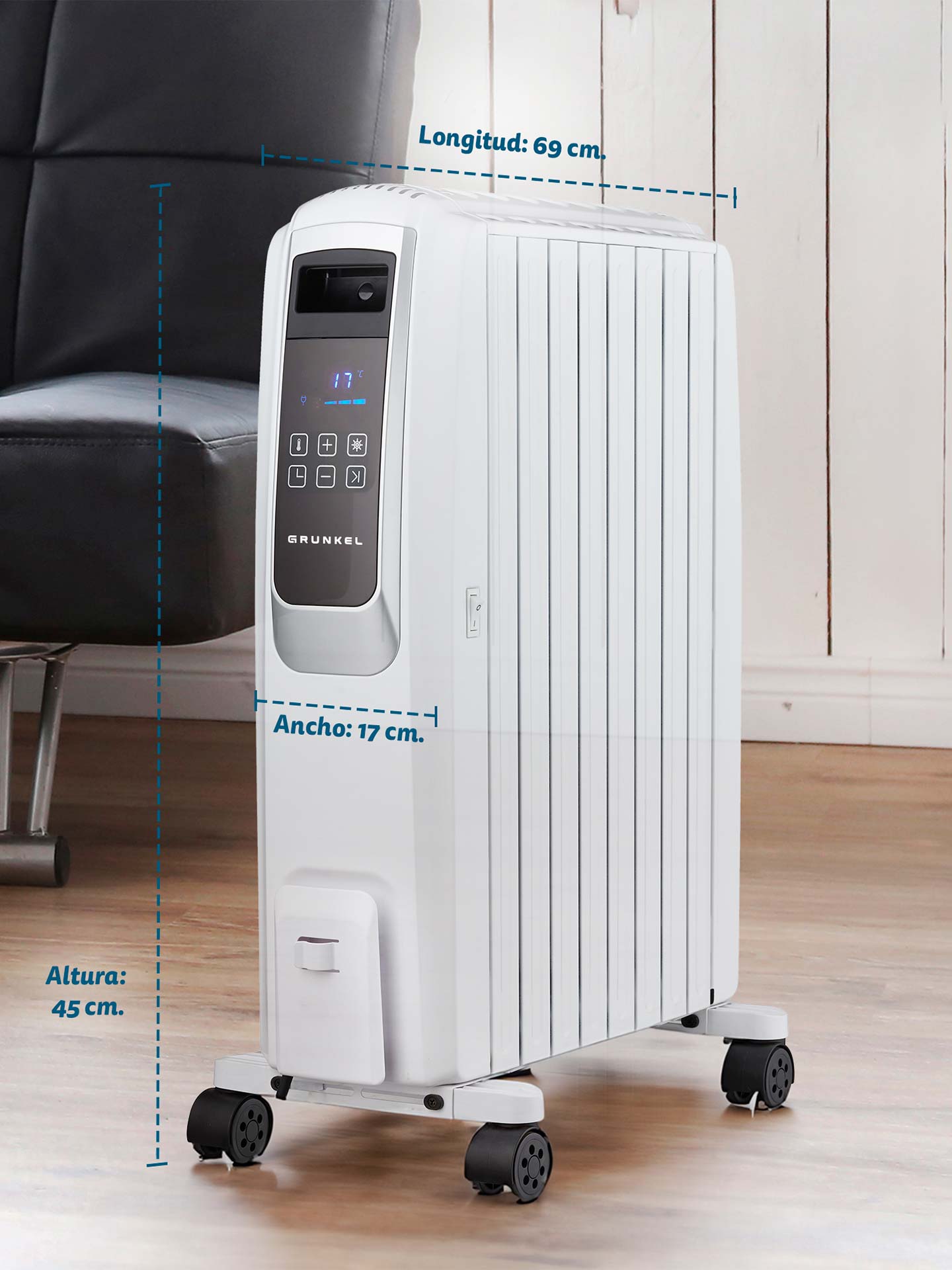 Radiador a Óleo Digital Grunkel 2500W