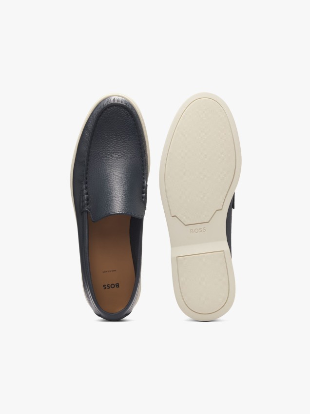 Mocassins Slip-On em Pele