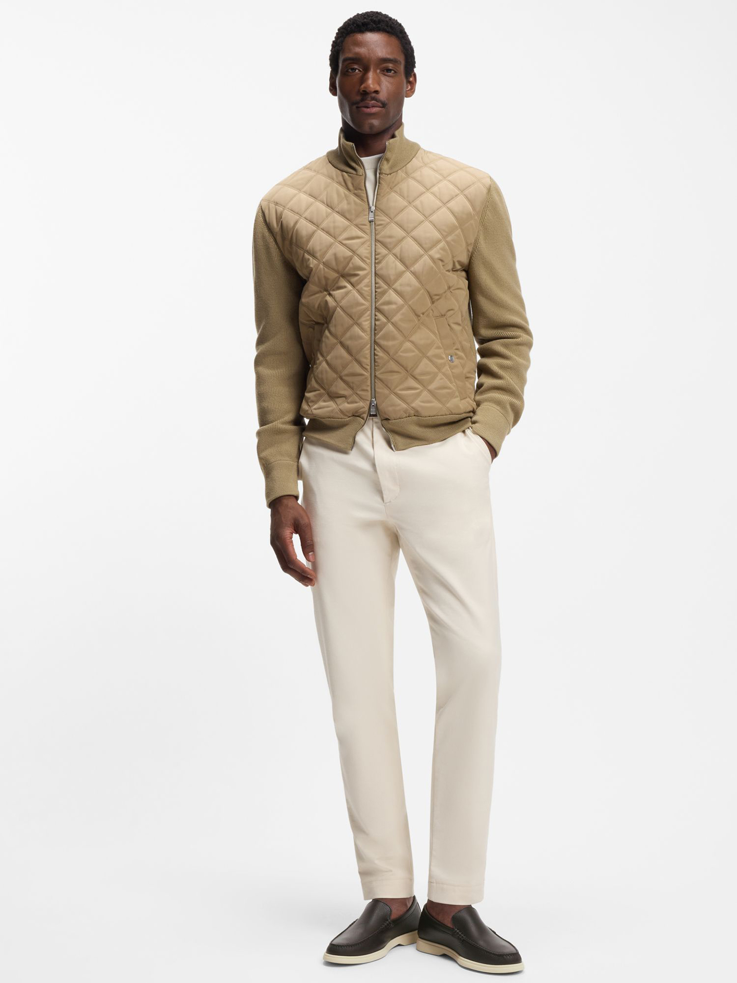 Mocassins Slip-On em Pele