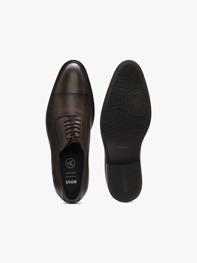 Sapatos Derby em Pele