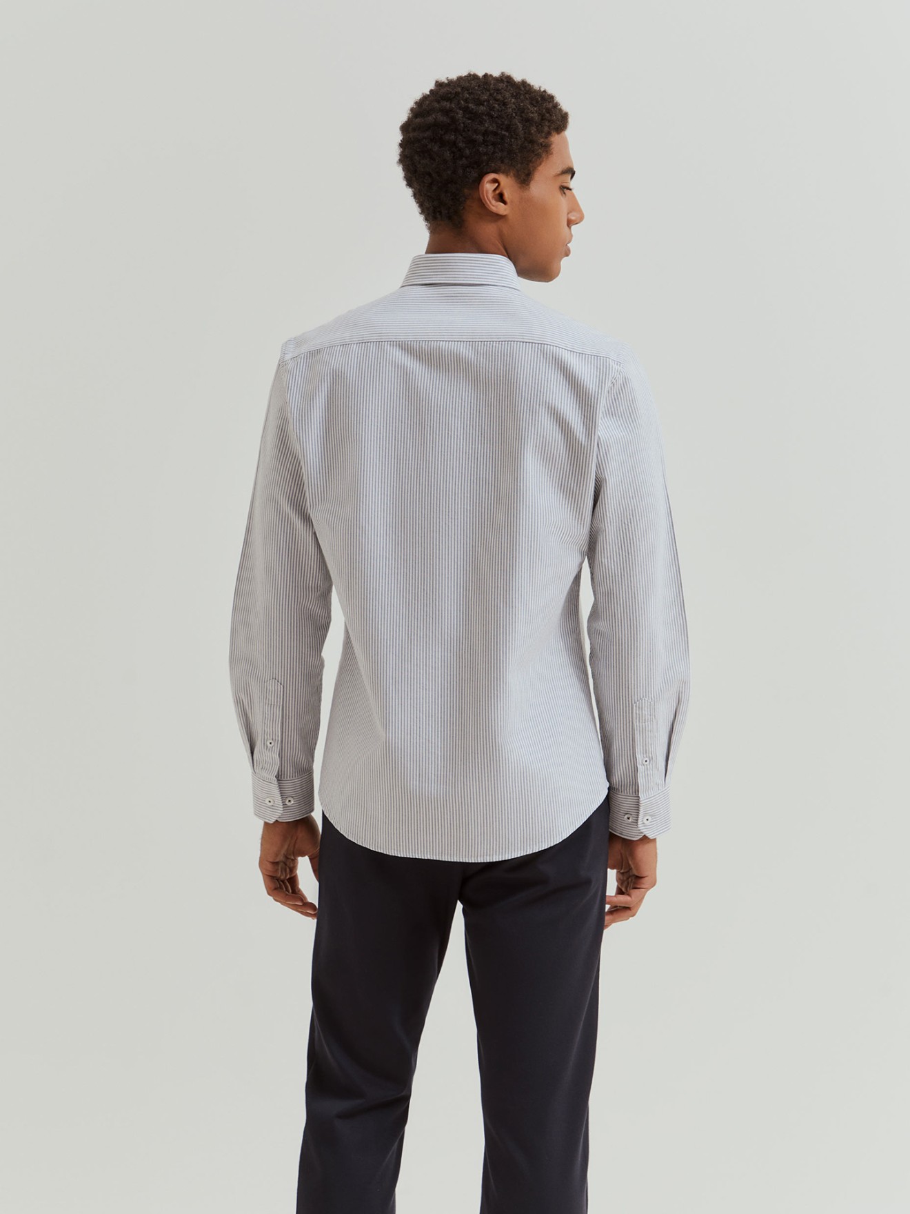 Camisa s Riscas Slim Fit