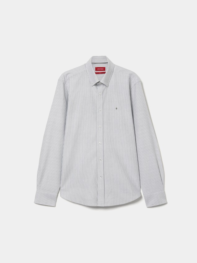 Camisa às Riscas Slim Fit