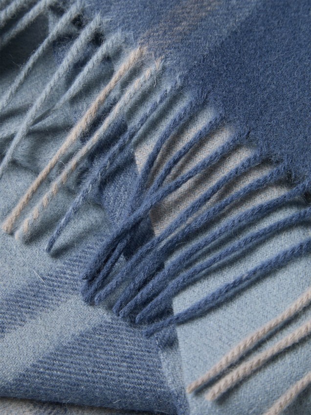 Cachecol em Lã com Padrão Xadrez