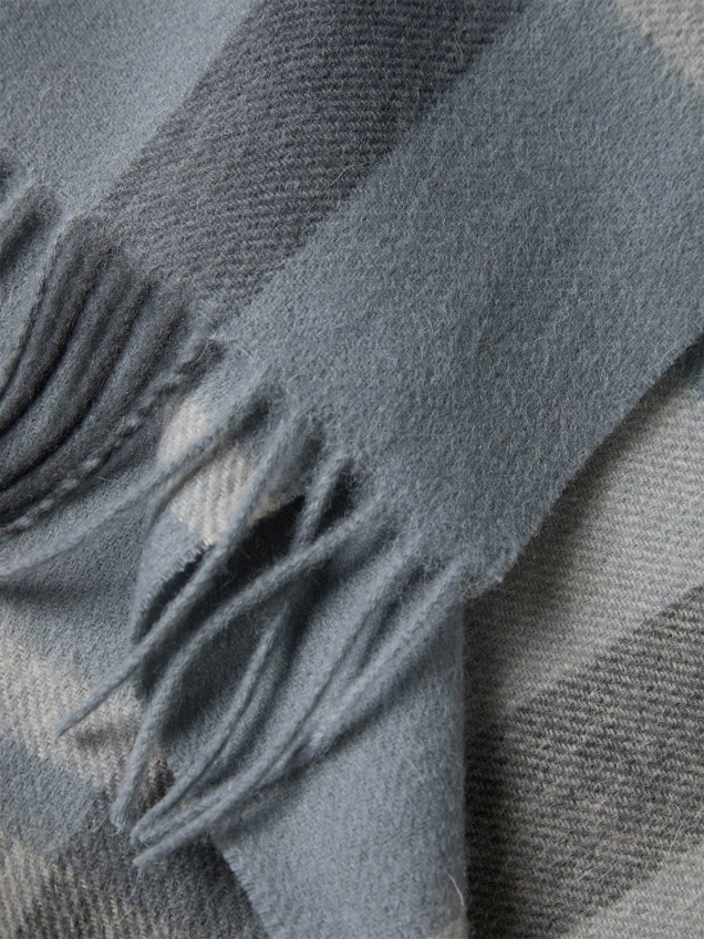 Cachecol em Lã com Padrão Xadrez