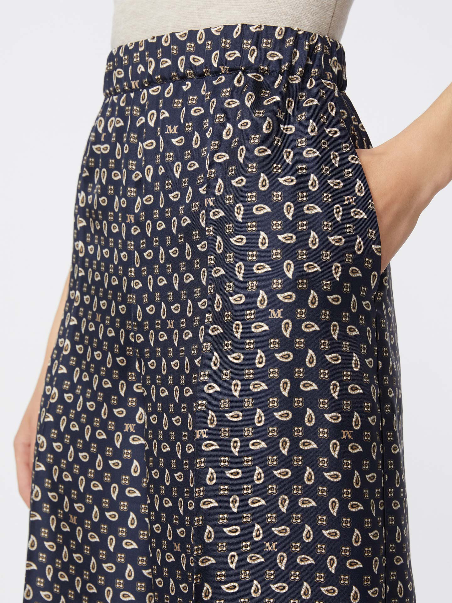 Calças Wide Leg de Seda MXMVISCHIO