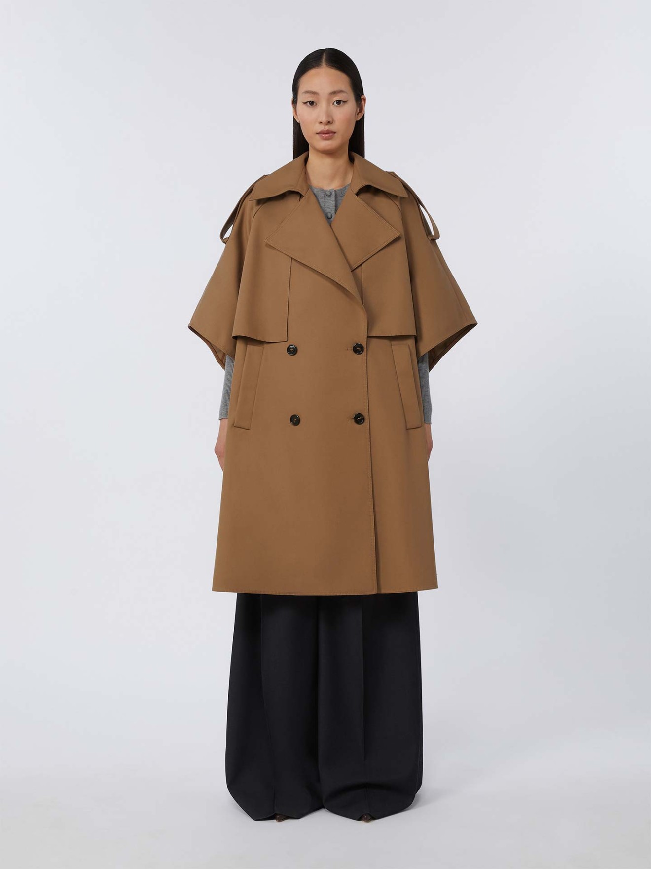 Capa Midi Estilo Trench MXAZEUS