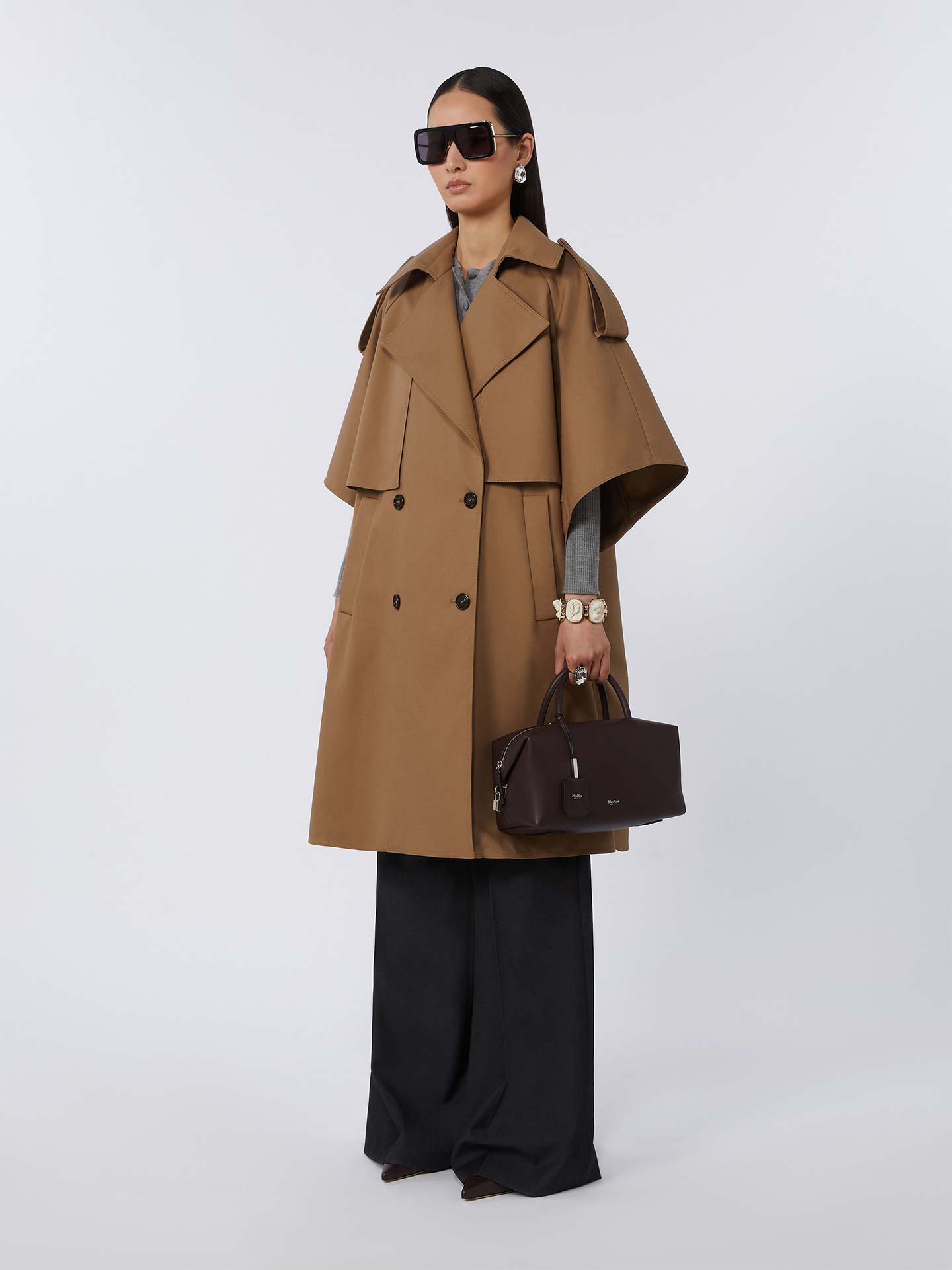 Capa Midi Estilo Trench MXAZEUS