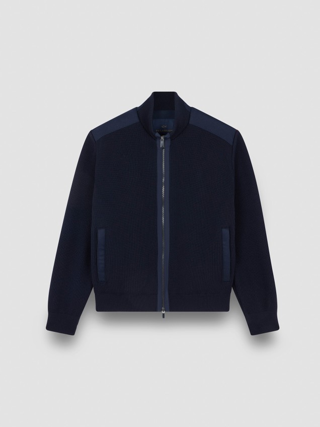 Blusão de Malha com Gola Alta