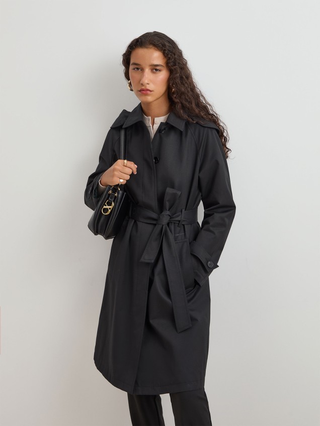 Gabardina Comprida com Cinto