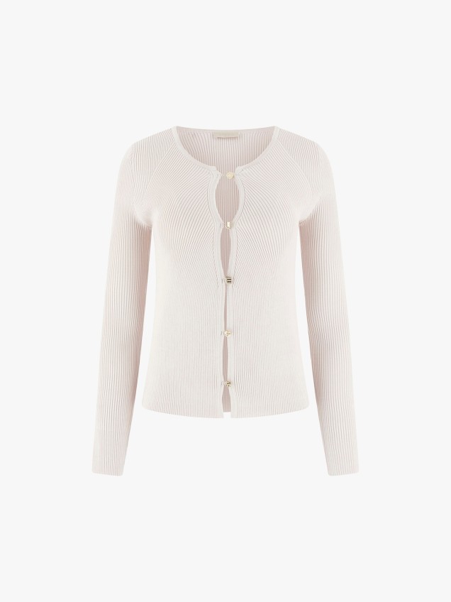 Casaco de Malha Canelada Stella