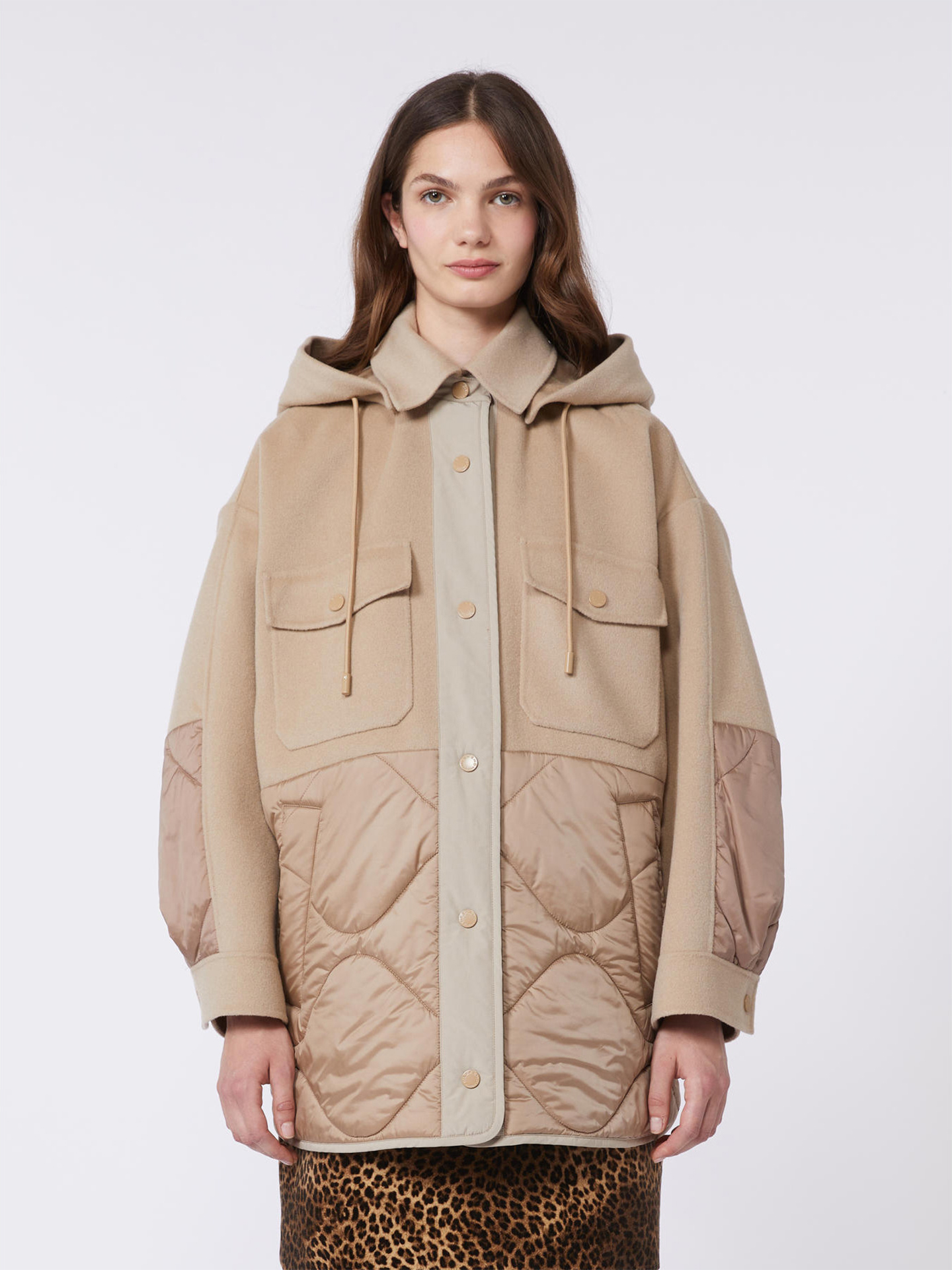 Casaco em Lã com Painéis Acolchoados WKDOSSOLA