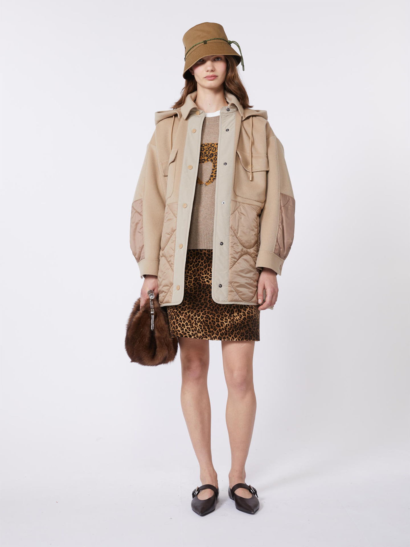 Casaco em Lã com Painéis Acolchoados WKDOSSOLA