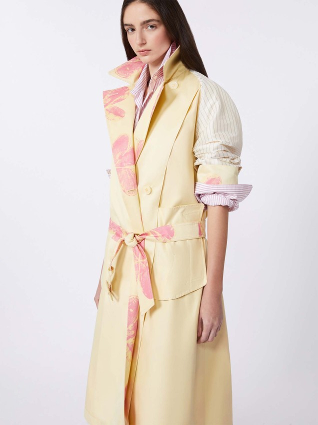 Gabardina com Padrão Floral WKSRADIOSO