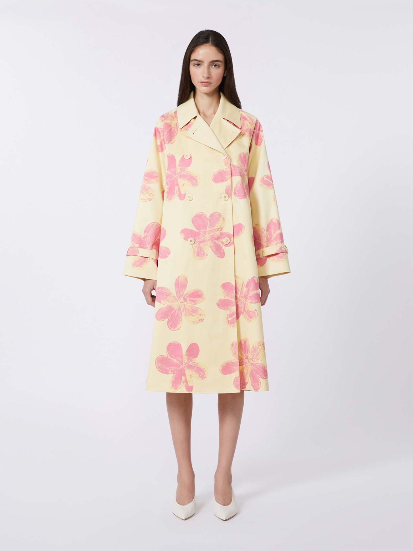 Gabardina com Padr�o Floral WKSRADIOSO