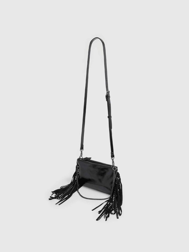 Mala de Tiracolo com Tachas e Franjas