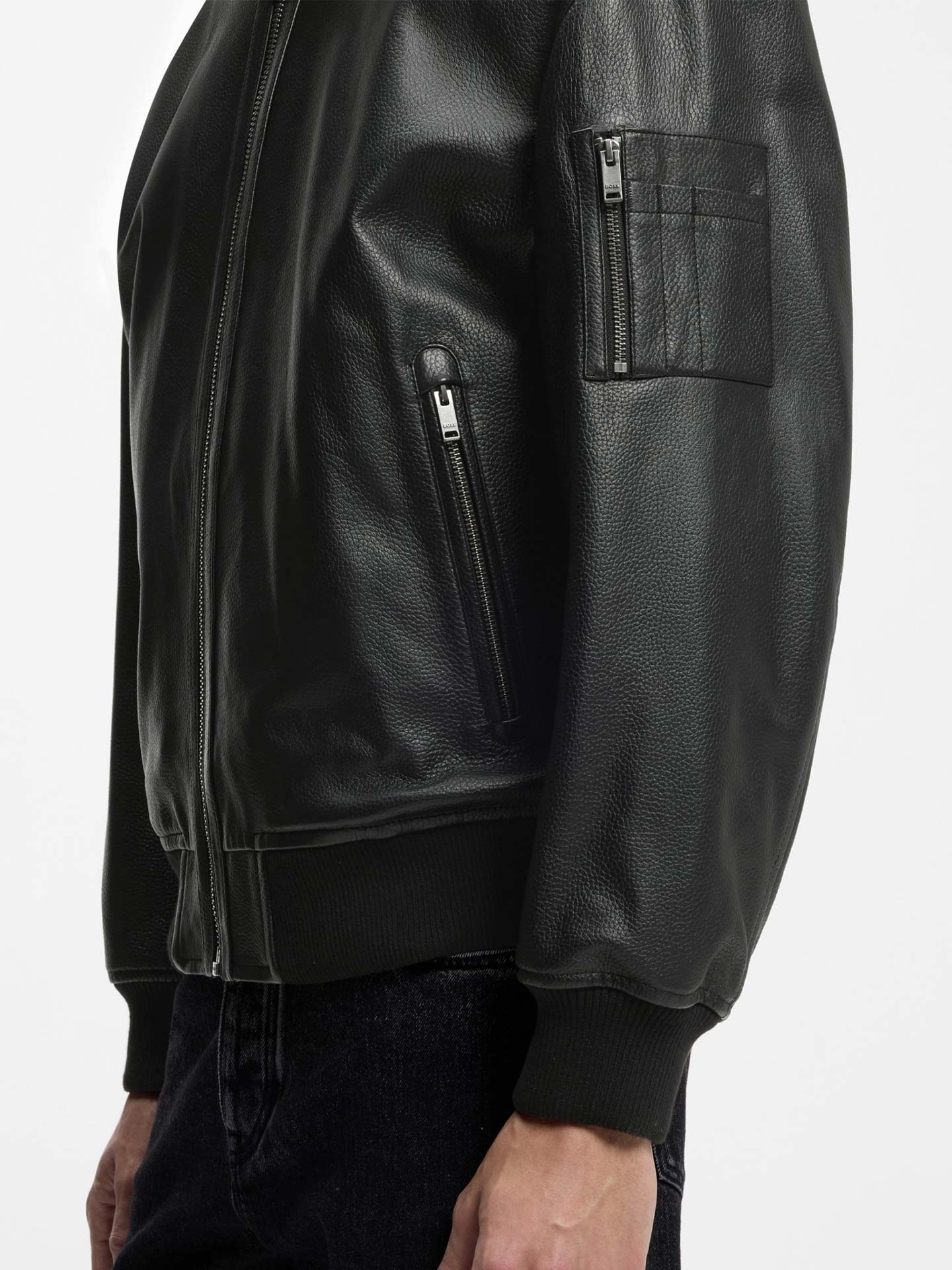 Casaco Bomber em Pele