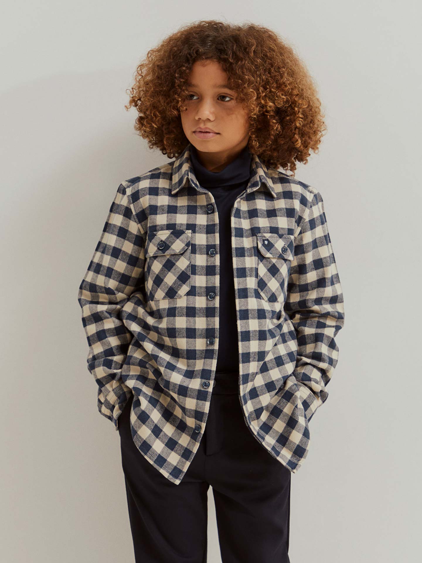 Sobrecamisa de Flanela com Padrão Xadrez