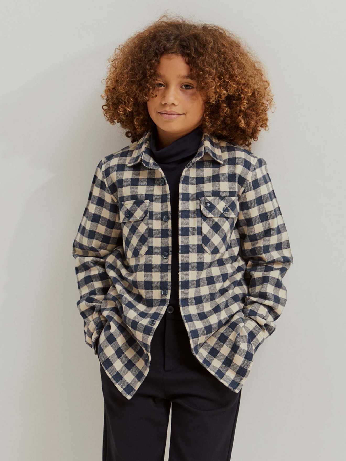 Sobrecamisa de Flanela com Padrão Xadrez