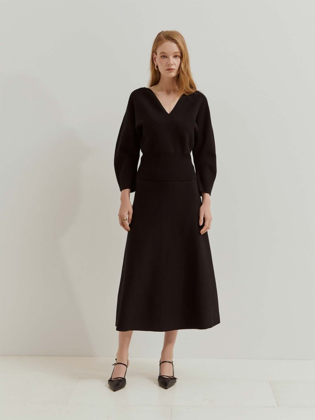 Saia de Malha Evasé