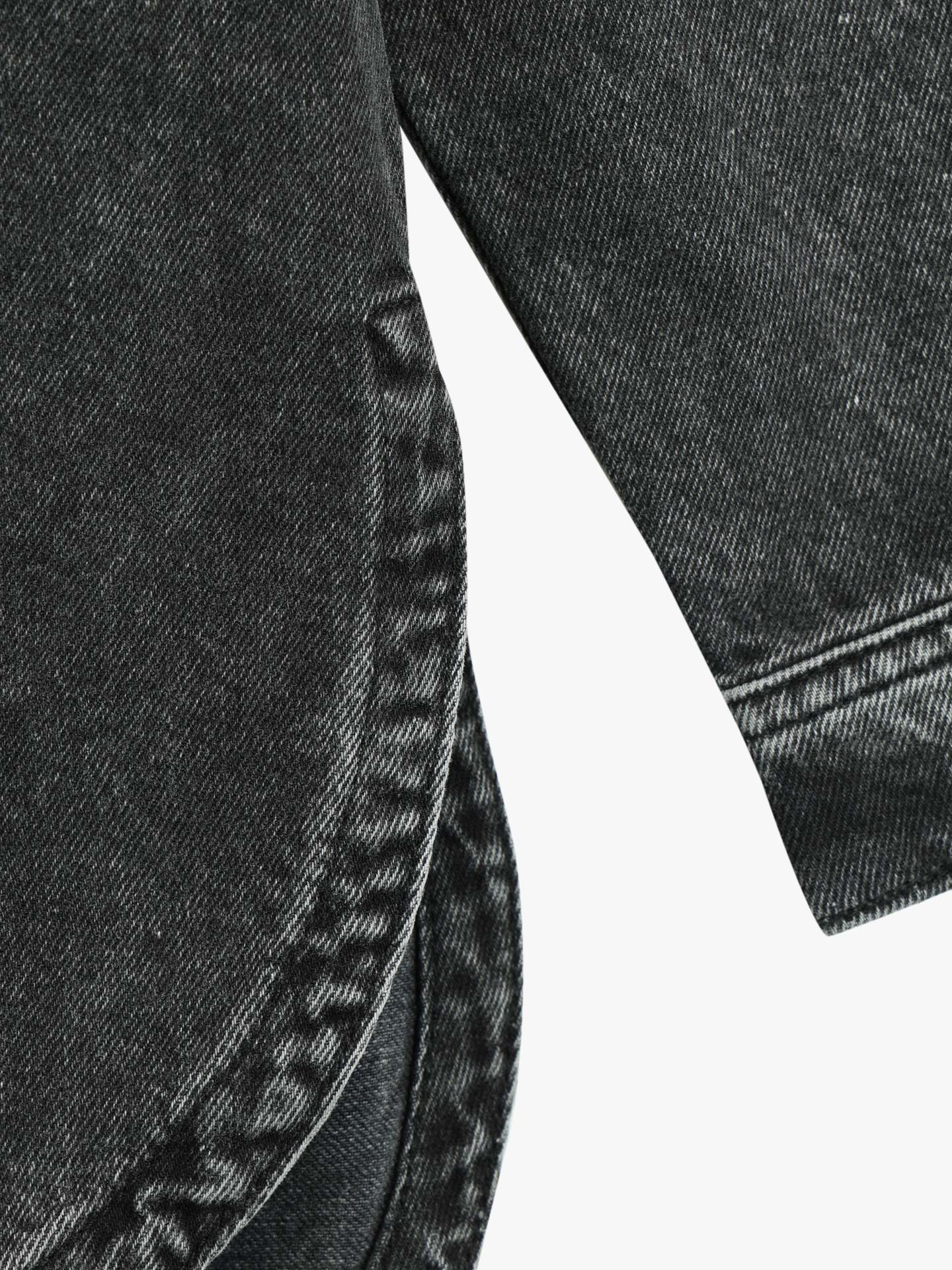 Sobrecamisa de Ganga com Tachas nos Ombros