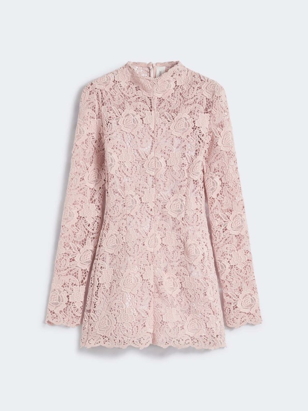 Vestido Curto de Macramé Floral TEFRITE05