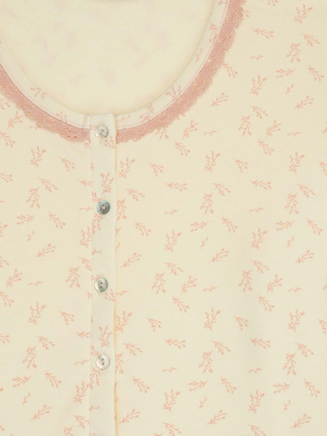 Camisa de Noite de Manga Comprida