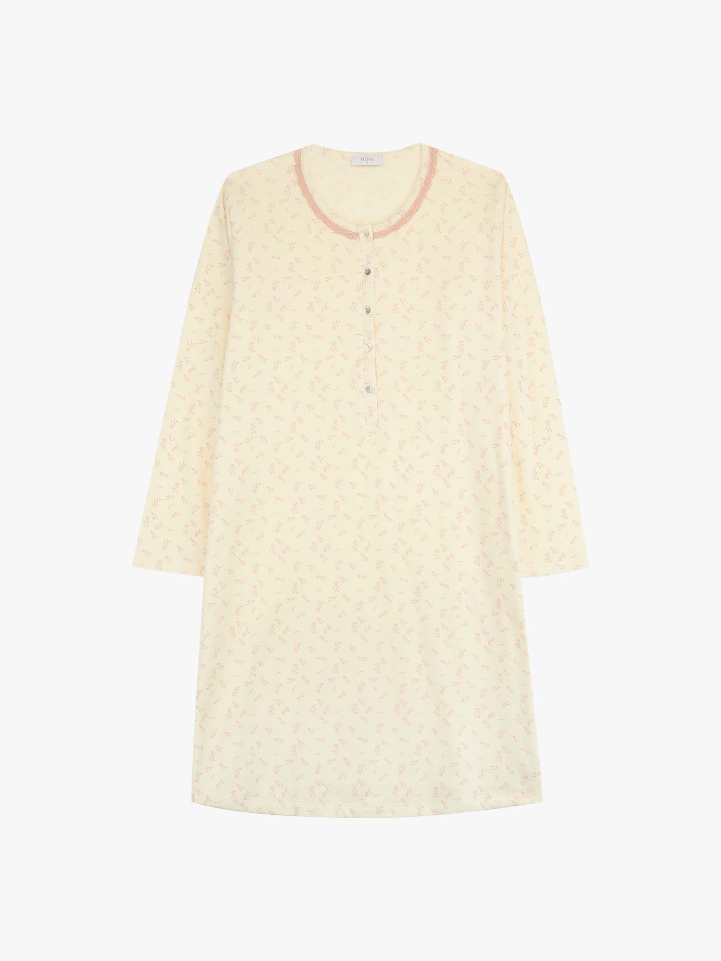 Camisa de Noite de Manga Comprida