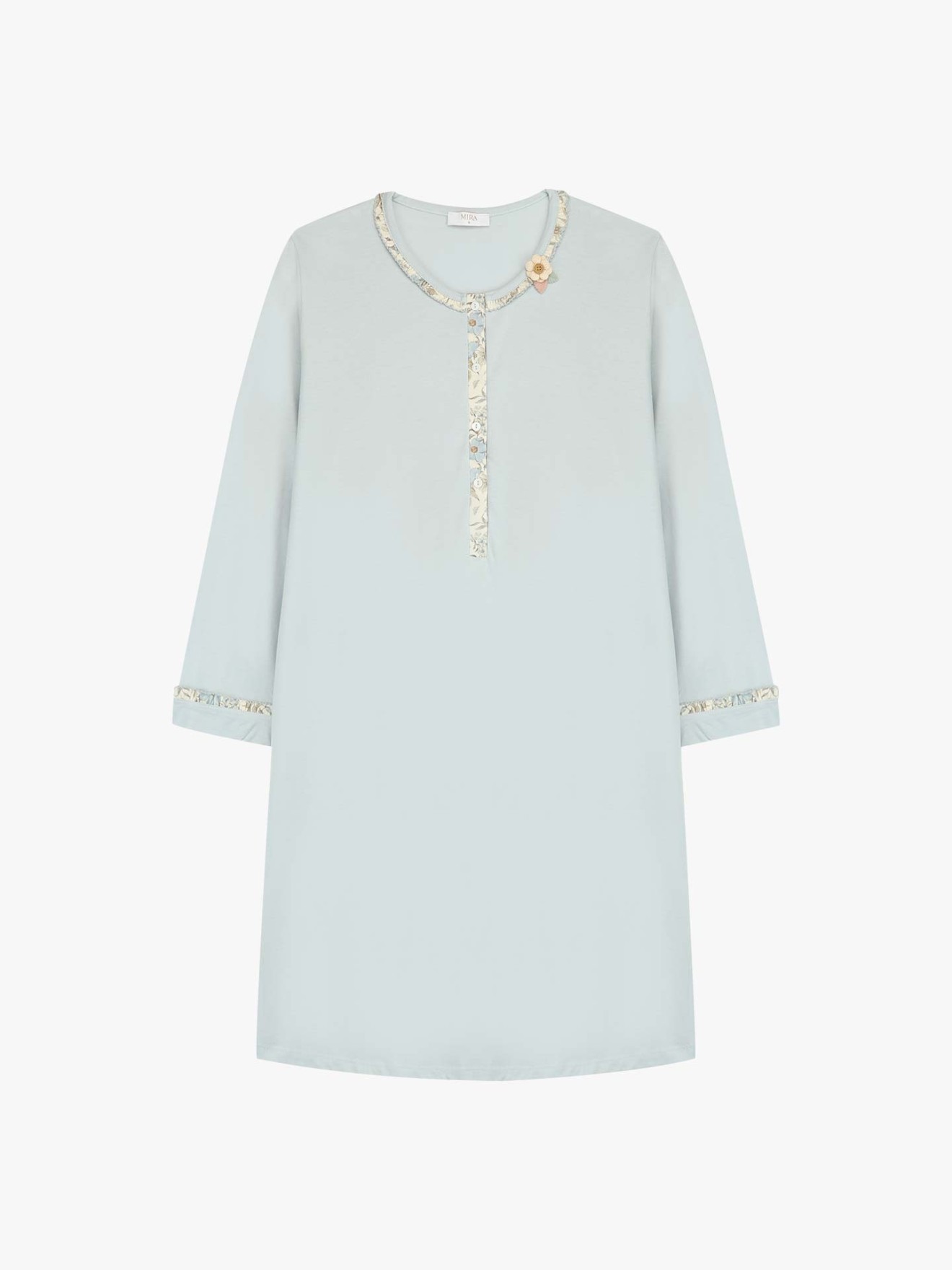 Camisa de Noite de Manga Comprida