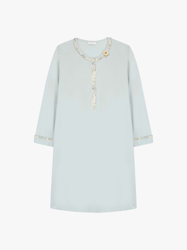 Camisa de Noite de Manga Comprida