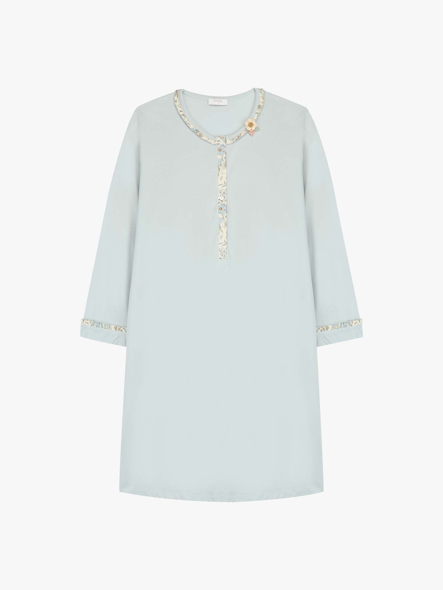 Camisa de Noite de Manga Comprida