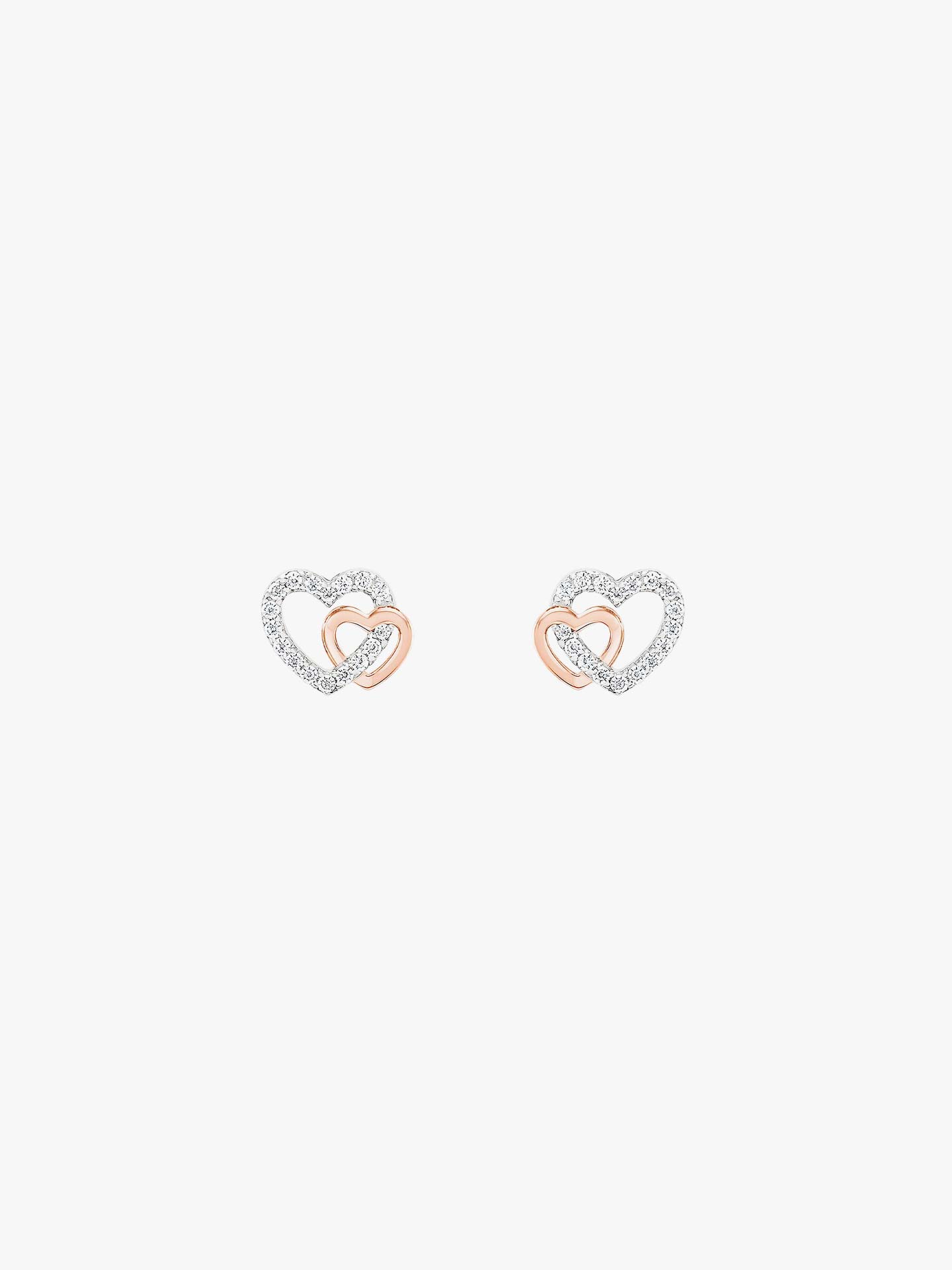 Brincos Classy & Chic Two Hearts