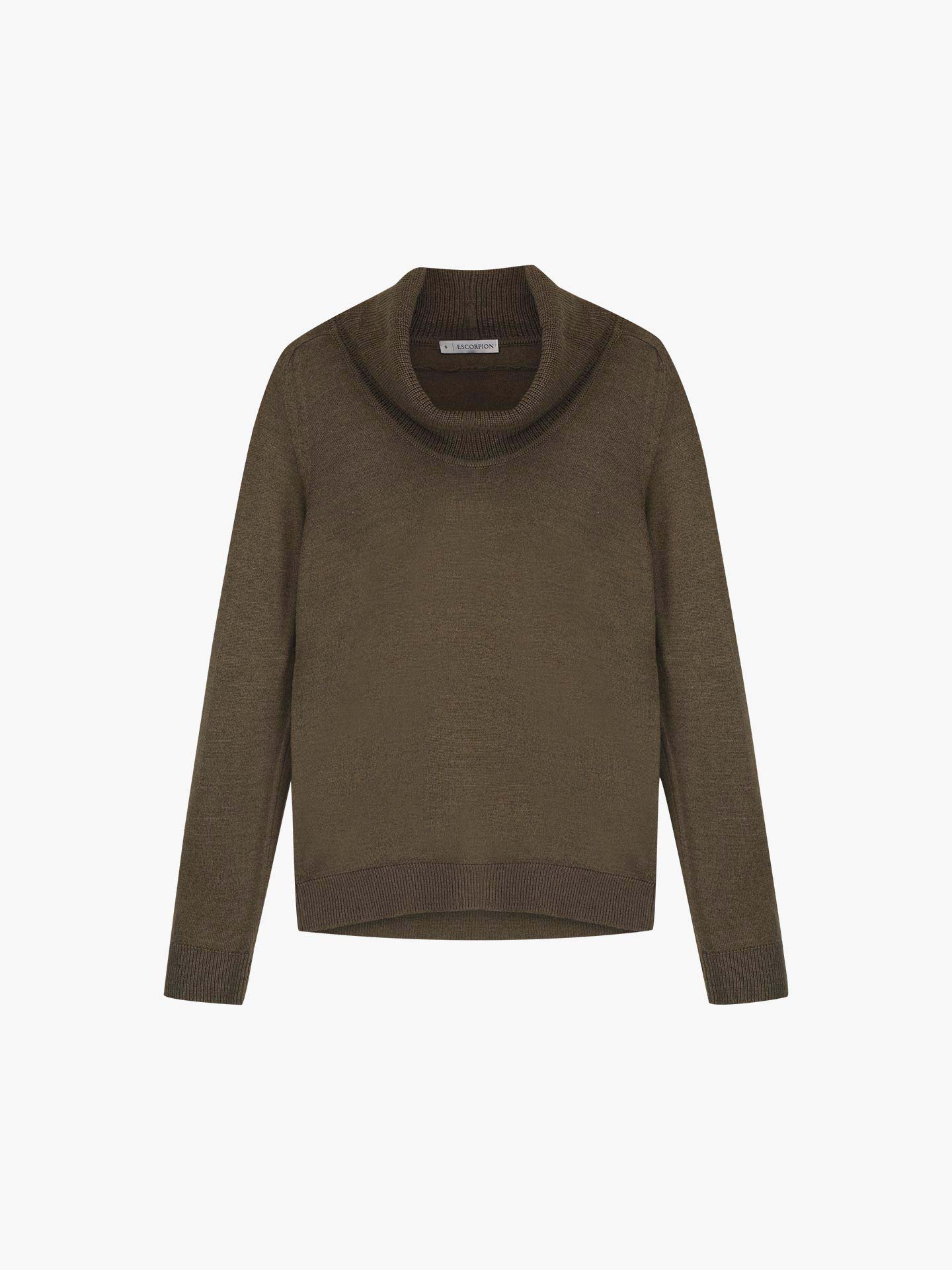 Camisola de Gola Alta em Lã